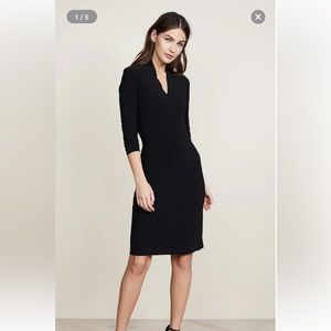 Norma Kamali long sleeve side draped dress modern drape sz small